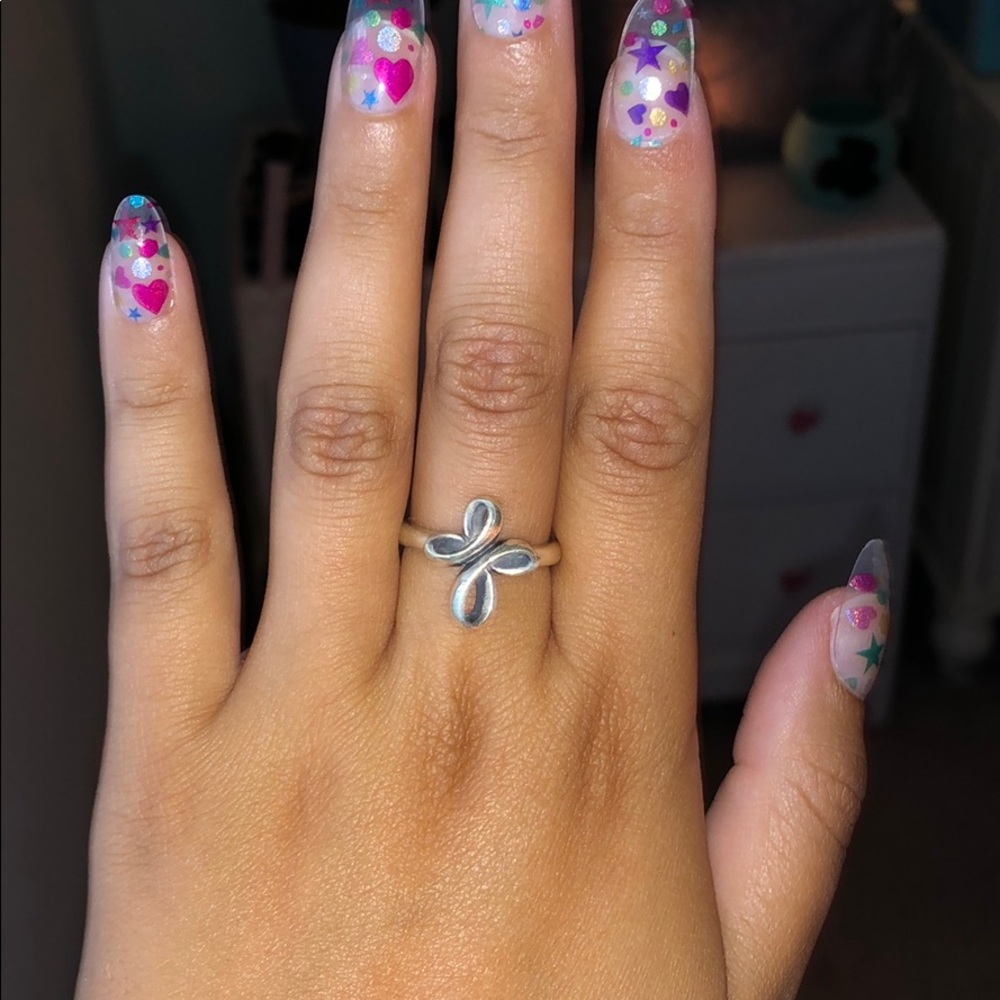 Eternal Ribbon Cross Ring